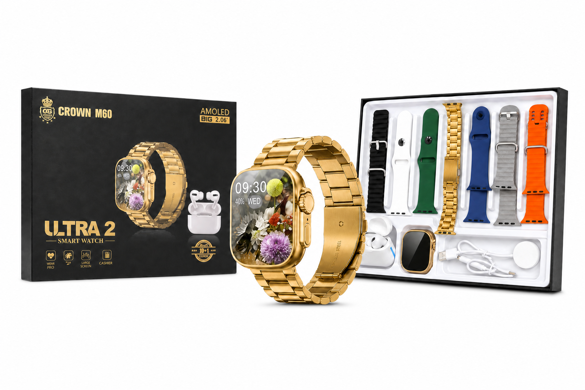 ⌚ Smart Watch + 7 Interchangeable Straps 🎽 | 🎁 Free Earbuds 🎧